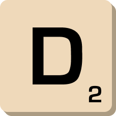 Scrabble Tile D